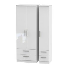 Kinglsey Tall Triple 2 Drawer Wardrobe