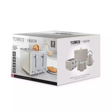 Tower Cavaletto Mushroom 4 Slice Stainless Steel Toaster