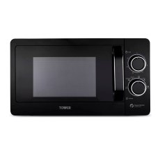 Tower Black 20L Manual Microwave
