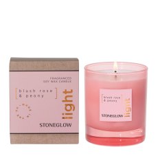 Stoneglow Light Blush Rose & Peony Soy Wax Scented Candle