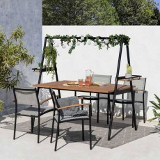 Cuba 4 Seater Tipi Set in Charcoal