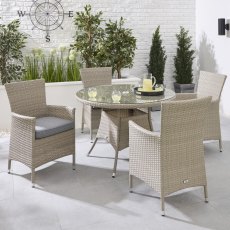 Havana 4 Seater Round Dining Set