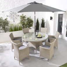 Havana 6 Seater Round Dining Set