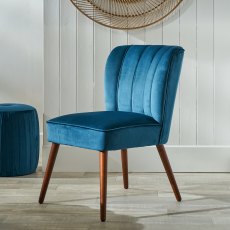 Maya Sapphire Blue Velvet Accent Chair Maya Sapphire Blue Velvet Accent Chair