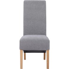 Grey Scroll Back Dining Chair