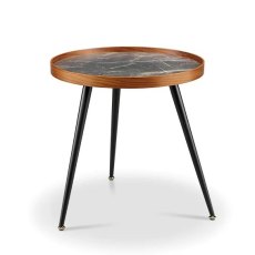 Lima Black Walnut Marble Lamp Table Lima Black Walnut Marble Lamp Table