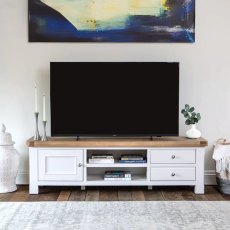Holkham Oak Large TV Unit