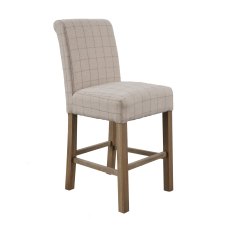 Heritage Bar Stool in Natural Check Aldiss of Norfolk
