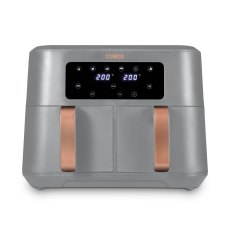 Tower Vortex Grey and Rose Gold 8.5L Dual Basket Air Fryer Tower Vortex Grey and Rose Gold 8.5L Dual Basket Air Fryer