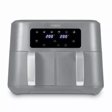 Tower Dual Basket Vortx Air Fryer Grey Tower Dual Basket Vortx Air Fryer Grey