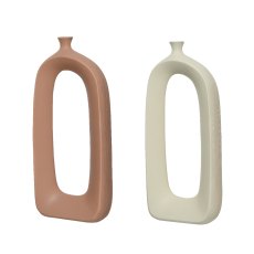 Kaemingk Tall Rectangle Ceramic Vase