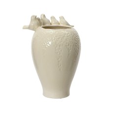 Kaemingk Stoneware Vase with Birds Large Kaemingk Stoneware Vase with Birds Large