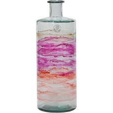 Kaemingk Recycled Multi Coloured Glass Vase Pink