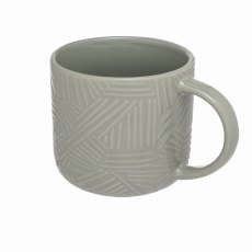 Siip Embossed Abstract Mug Grey