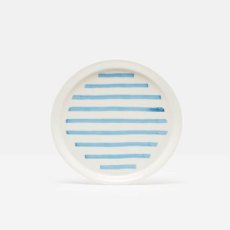 Joules Blue Stripe hand painted side plate Joules Blue Stripe hand painted side plate