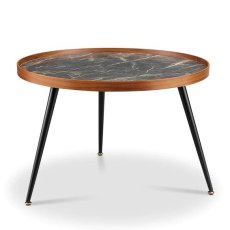 Lima Black Walnut Marble Coffee Table