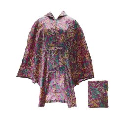 Eco Chic Waterproof Adult Purple Thistle Foldable Poncho Eco Chic Waterproof Adult Purple Thistle Foldable Poncho