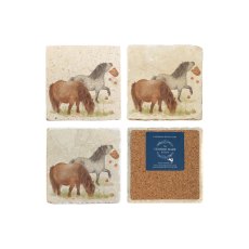 The Humble Hare Silly Shetlands Coaster Pair