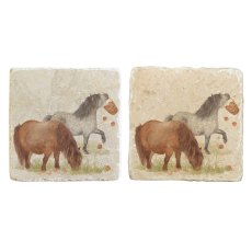 The Humble Hare Silly Shetlands Coaster Pair