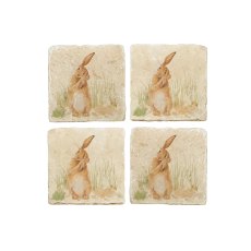 The Humble Hare Coaster Pair