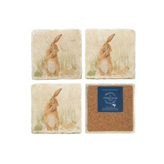 The Humble Hare Coaster Pair