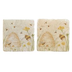 The Humble Hare Humming Hives Coaster Pair