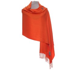 Zelly Orange Pashmina Pin Scarf Zelly Orange Pashmina Pin Scarf