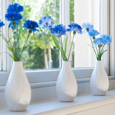 Floralsilk Cornflowers in Geometric Vase