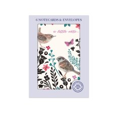 Otter House Floral Birds Pack of 6 Mini Notecards Otter House Floral Birds Pack of 6 Mini Notecards