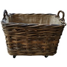 Lows Log Basket with Wheels