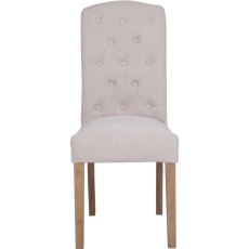 Button Back Dining Chair in Natural