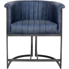 Leather & Iron Classic Tub Chair in Blue
