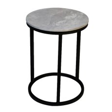 Yale Grey Round End Table Yale Grey Round End Table