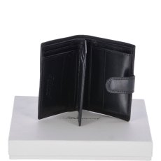 Fonz Leather Mens 6 card ID and Coins Dual Billfold Wallet Black Fonz Leather Mens 6 card ID and Coins Dual Billfold Wallet Black