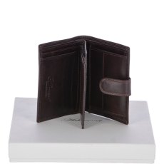 Fonz Leather Mens 6 card ID and Coins Dual Billfold Wallet Brown Fonz Leather Mens 6 card ID and Coins Dual Billfold Wallet Brown