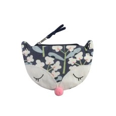 Earth Squared Printed Canvas Blue Fox Purse Earth Squared Printed Canvas Blue Fox Purse