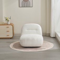 Luna Swivel Accent Chair in Ice Cream