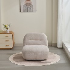 Luna Swivel Accent Chair in Oyster