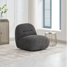 Luna Swivel Accent Chair in Shadow