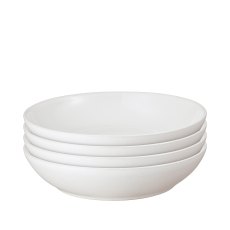 Denby Cotton White Set of 4 Pasta Bowls Denby Cotton White Set of 4 Pasta Bowls