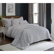 The Lyndon Company Versailles Jacquard Silver Duvet Set