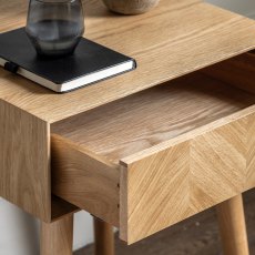 Herringbone 1 Drawer Side Table Herringbone 1 Drawer Side Table