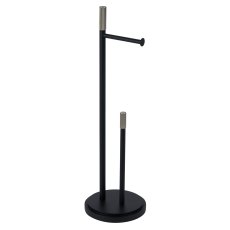 Showerdrape Chester Toilet Roll Combo Black