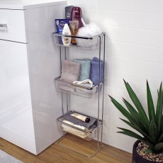 Showerdrape Pure 3 Tier Rect Floor Caddy