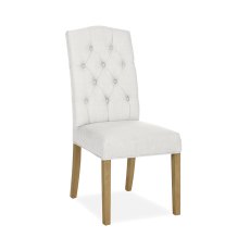 Burlington Upholstered Button Back Chair in Natural Burlington Upholstered Button Back Chair in Natural