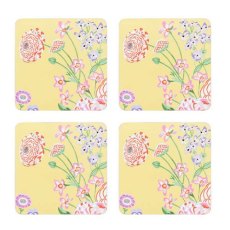 Cath Kidston Floral Fields 4 Pack of Square Coasters Cath Kidston Floral Fields 4 Pack of Square Coasters