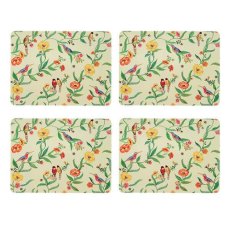 Cath Kidston Summer Birds 4 Pack of Rectangular Placemats