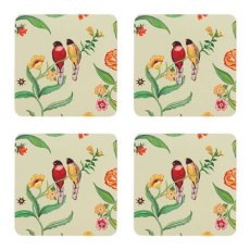 Cath Kidston Summer Birds 4 Pack of Square Coasters Cath Kidston Summer Birds 4 Pack of Square Coasters