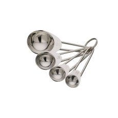 Kitchencraft Stainless Steel Four Piece Measuring Spoon Set Kitchencraft Stainless Steel Four Piece Measuring Spoon Set