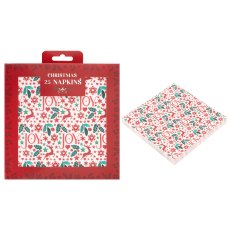 Christmas Joy Pack of 25 Paper Napkins Christmas Joy Pack of 25 Paper Napkins